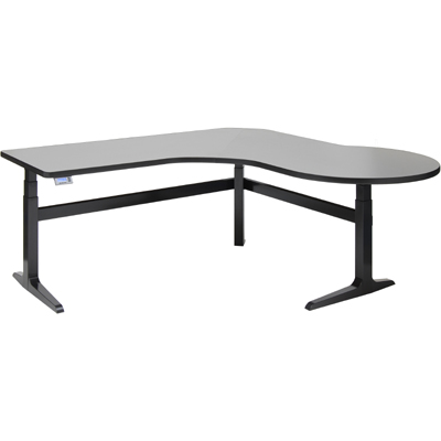 WorkRite Sierra Electric P Peninsula Height Adjustable Workcenter Right / Left Dual Depth 