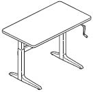 Workrite Sierra Crank Rectangular Adjustable Desk