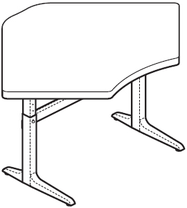 WorkRite Sierra Pin Equal Corner 2 Legs Adjustable Height Workcenter