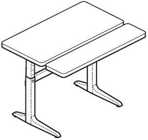 WorkRite Sierra Pin Rectangular Bi-Level Adjustable Height Workcenter