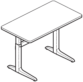 WorkRite Sierra Pin Rectangular Adjustable Height Workcenter