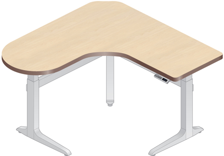 WorkRite Sierra Eelctric Peninsula Height Adjustable Workstations
