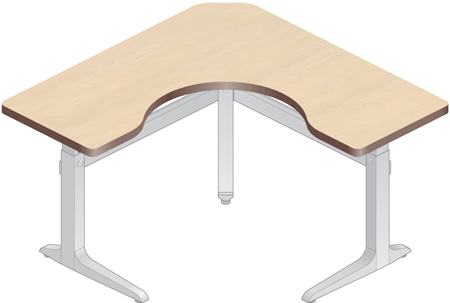 WorkRite Sierra Pin Cockpit Corner Adjustable Height Workcenter