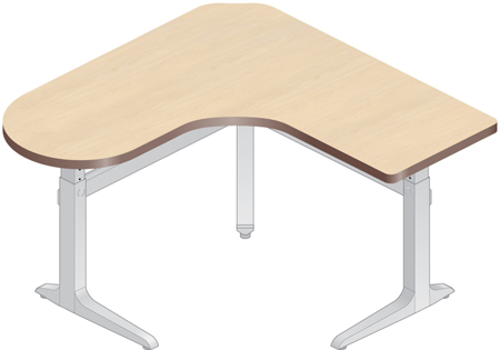 WorkRite Sierra Pin Peninsula 3 Legs Adjustable Height Workcenter