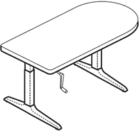 Workrite Sierra HXL Crank Peninsula Right