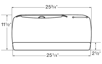 Diagram for WorkRite UB183-25 or CB183-25 Standard 26 inch Keyboard Platform