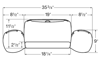 Diagram for WorkRite UB2110D-25 or UG2110D-25 Dual Combo Adjustable Keyboard Platform