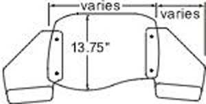 Technical Drawing for WorkRite UB2110RLN or UG2110RLN Mouse Under Microsoft Natural Adjustable Keyboard Platform