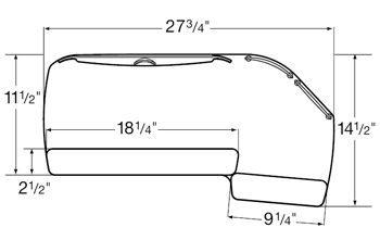 Diagram for WorkRite UB321RL-25 or CB321RL-25 Combo Reversible Platform