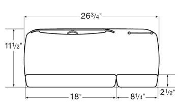 Diagram for WorkRite UB485-25 or CB485-25 Split Pad Combo 27 inch Keyboard Platform