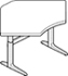 Sierra Small Equal Corner 2 Legs Table