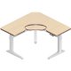 WorkRite Sierra Electric Equal Corner 3Legs Keyboard Cutout Height Adjustable Table