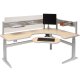 WorkRite Sierra Electric Offset Corner Left or Right Keyboard Cutout Height Adjustable Desks