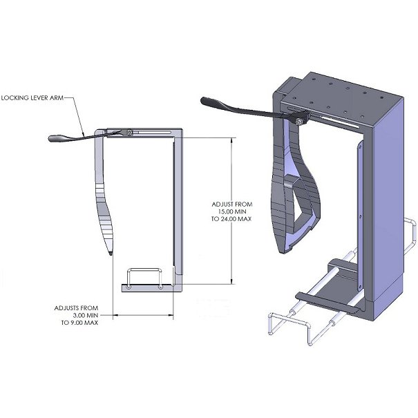 Workrite 902 Locking Vertical CPU Holder