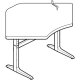 Workrite Sierra Crank Equal Corner 2 Legs (22-34") Height Adjustable Tables / Desks