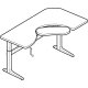 Workrite Sierra Crank Offset Corner 2 Legs Keyboard Cutout (22-34") Height Adjustable Tables