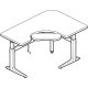 Workrite Sierra Crank Offset Corner 3 Legs Left Right Keyboard Cutout (22-34") Height Adjustable Workcenter