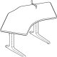 Workrite Sierra Crank 120 Degree 2 Legs (22-34") Height Adjustable Tables / Desks 