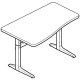 Workrite Sierra Pin Rectangular Curved Front (22-34") Height Adjustable Table / Desk 