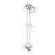 Workrite SA101TB-C Clamp/SA101TB-G Grommet Tall SteadyArm Mount