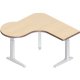 WorkRite Sierra HX Pin P Peninsula 3 Legs Left or Right Height Adjustable Workcenter