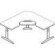 WorkRite Sierra HX Electric Equal Corner Keyboard Cutout Table