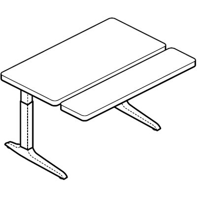 WorkRite Sierra HXL Electric Rectangular Bi-Level Workcenter