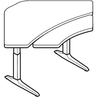 WorkRite Sierra HXL Electric Equal Corner Bi-level Workcenter
