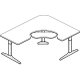 WorkRite Sierra HXL Electric Offset Corner Keyboard Cutout Table