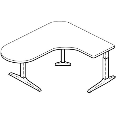 Peninsula Workcenter Left, Dual Depth - SEHXL72306024YL