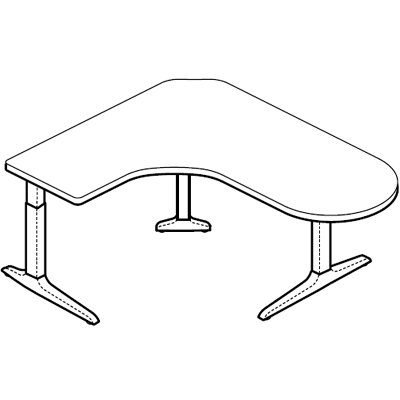 WorkRite Sierra HXL Electric Peninsula 3 Legs Workcenter