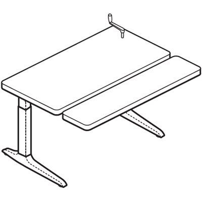Workrite Sierra HXL Crank Rectangular Bi-Level Workcenter