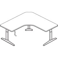 Workrite Sierra HXL Crank Equal Corner 3 Legs Sit-Stand Table