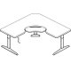 Workrite Sierra HXL Crank Equal Corner Keyboard Cutout Table