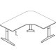 Workrite Sierra HXL Crank Offset Corner 3 Legs Sit-Stand Table
