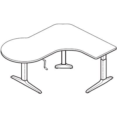 Peninsula Workcenter Left, Dual Depth SCFHXL72366024X