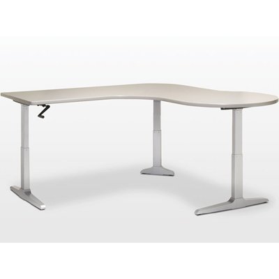 Workrite Sierra HXL Crank P Peninsula 3 Legs Sit-to-Stand Table