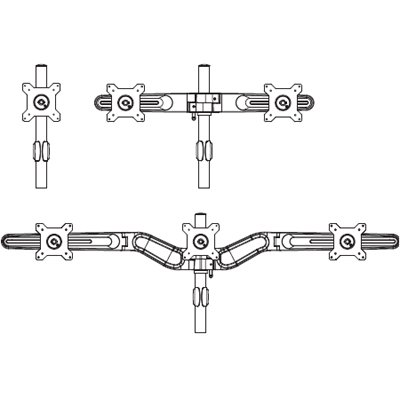Workrite SQ-010 Single/SQ-020 Dual/SQ-030 Triple Sequoia Mount