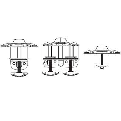 Workrite SQ-S-SG or SQ-S-SC or SQ-S-HC Sequoia Bases