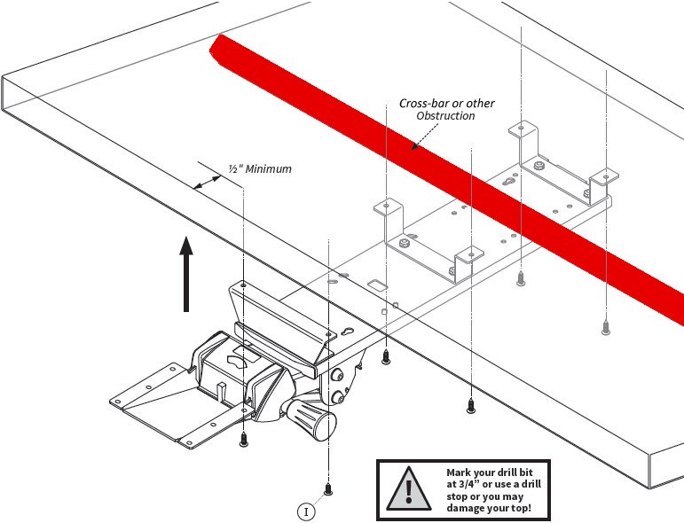 Workrite BMK-1-B Bench Mount Kit