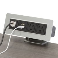 Workrite 95304-S Above Desk Powered USB Data Supply