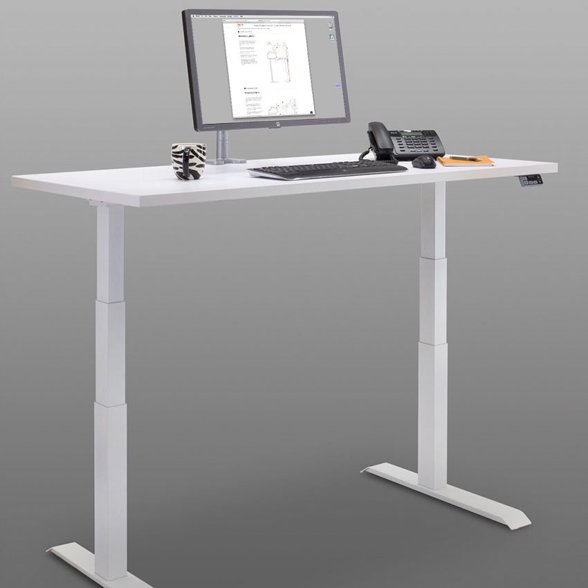 Workrite Essentia Electric Small Equal Corner 2 Leg Workcenter
