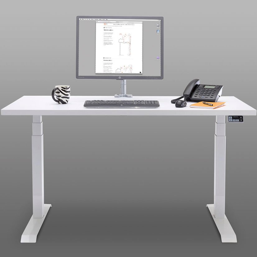 Workrite Essentia Electric Small Equal Corner 2 Leg Workcenter