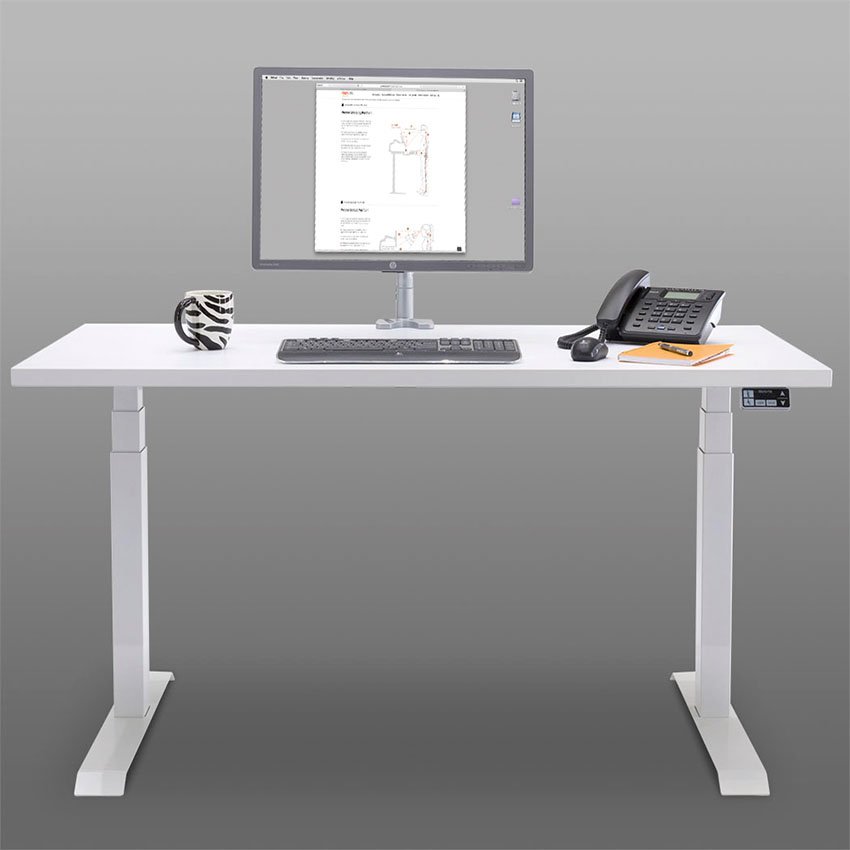 Workrite Essentia Electric Offset Corner 2 Leg Workcenter