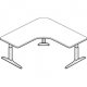 Workrite Essentia Electric Large Equal Corner 3 Leg Workcenter