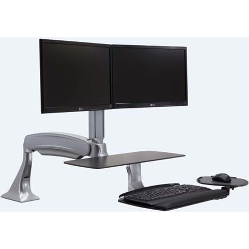 Dual Monitor Sit-Stand Workstation