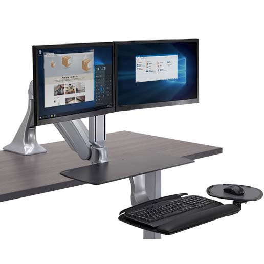 Dual Monitor Sit-Stand Workstation
