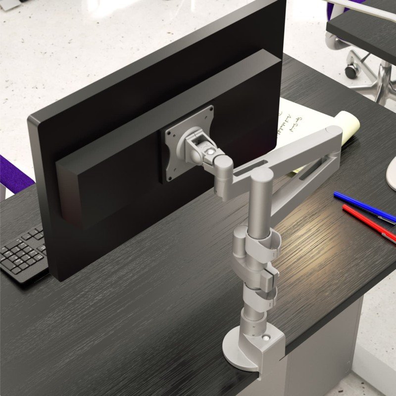Conform Single Static Monitor Arm in Silver