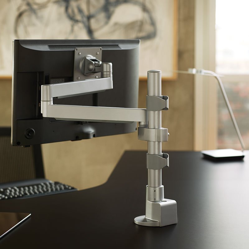 Conform Single Static Monitor Arm in Silver