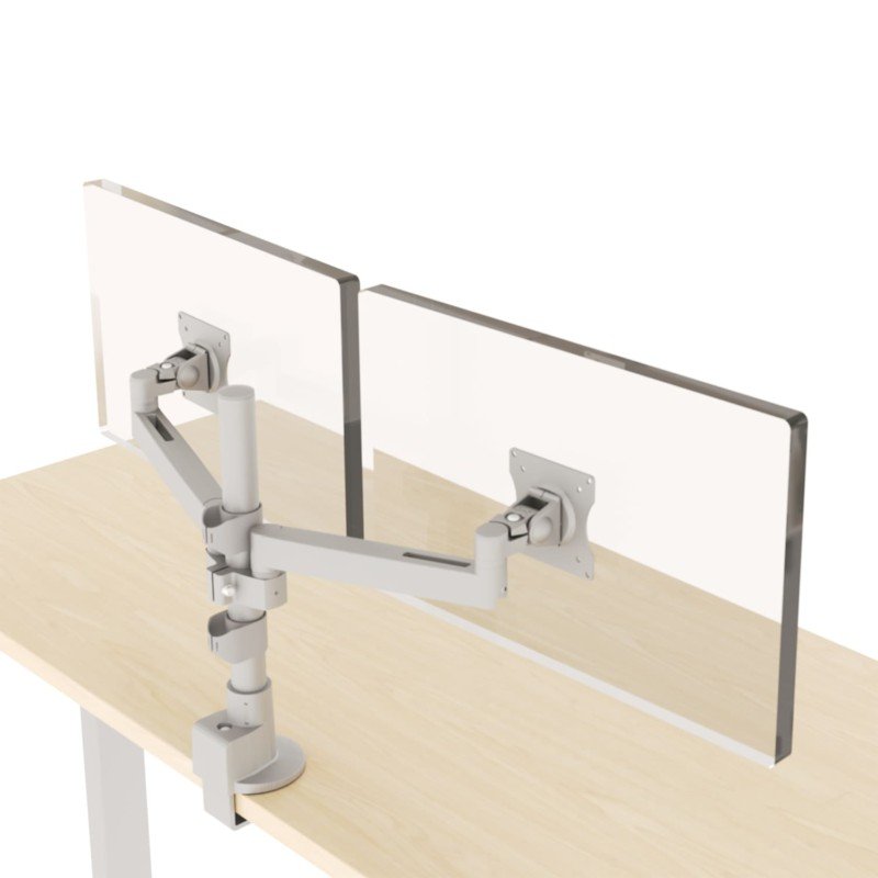 Conform Dual Static Monitor Arm in Silver	